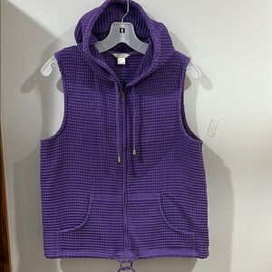 Christopher & Banks Purple Hooded Vest